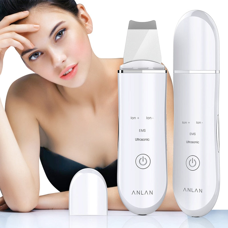Ultrasonic Skin Scrubber Face Cleanser Blackhead Acne Removal Facial Spa Vibration Massager