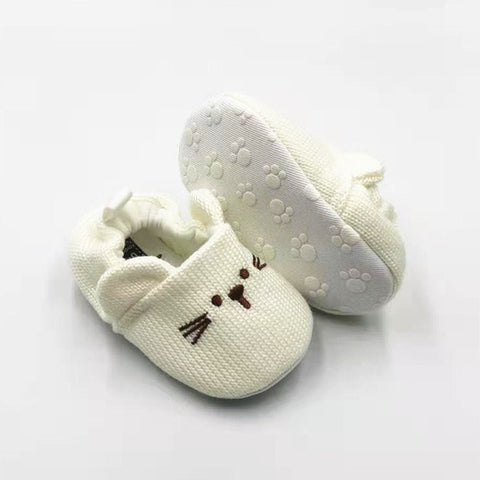 Adorable Infant Slippers Toddler Baby Boy Girl Knit Crib Shoes Cute Cartoon Anti-slip Pre-walker Slippers