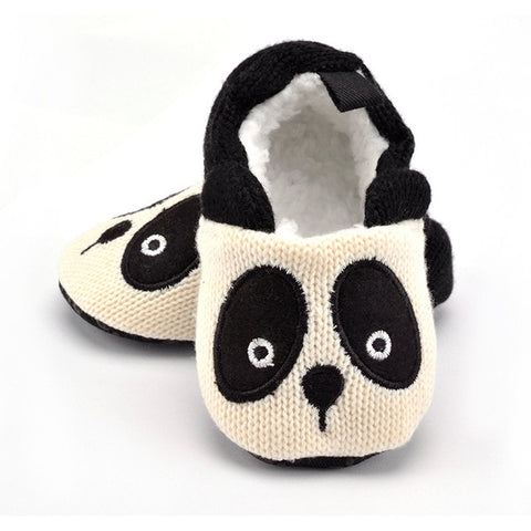Adorable Infant Slippers Toddler Baby Boy Girl Knit Crib Shoes Cute Cartoon Anti-slip Pre-walker Slippers