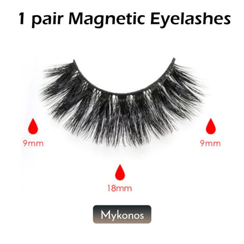 Magnetic False Eyelashes No Glue Full Eye 5 Magnet Reusable Fake Eyelashes Natural Soft Eyelashes Extension Magnetic Eyelash Kit