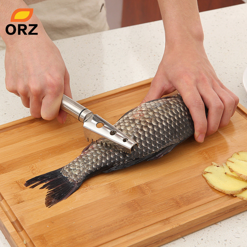 Fish Skin Cleaning Stainless Steel Scraper Brush