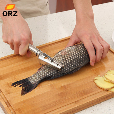 Fish Skin Cleaning Stainless Steel Scraper Brush