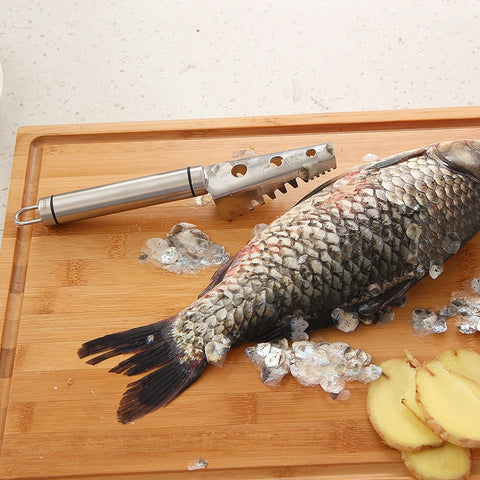 Fish Skin Cleaning Stainless Steel Scraper Brush