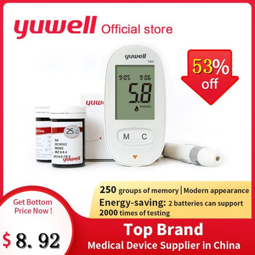 Yuwell 580 Blood Glucose Diabetic Sugar Detection Meter